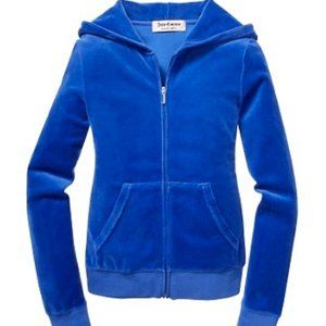 Vintage Juicy Couture Royal Blue Zip-Up Hoodie - Size XL